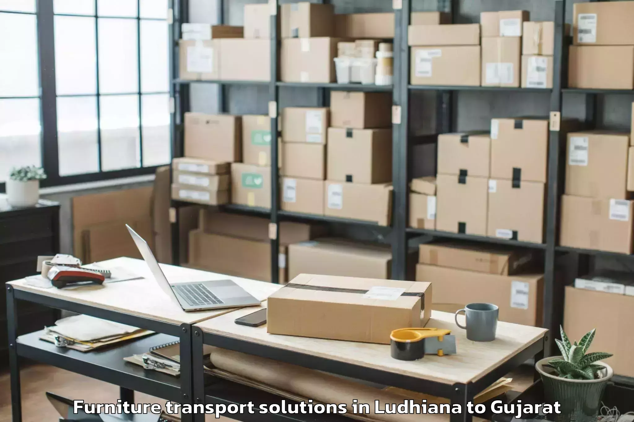 Top Ludhiana to Vadgam Furniture Transport Solutions Available